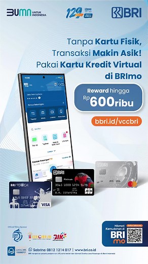 BRI Virtual Credit Card: Apply Sekarang dan Dapatkan Reward Menarik!