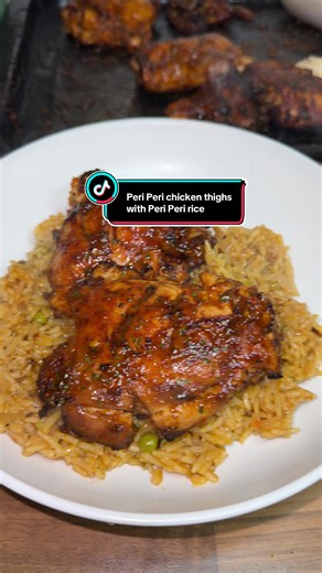 Delicious Peri Peri Baked Chicken Thighs & Rice