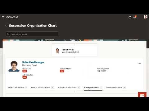 Succession Management | How do I use the succession organization chart?