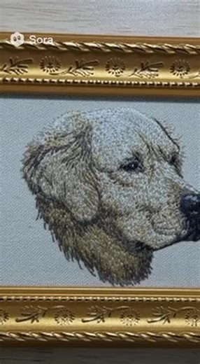 Golden retriever machine embroidered with your choice of frame. Many other breeds and designs available. Visit my TikTok shop @farmhousefancybama #pictureframes #doggifts #embroiderygifts #dogmomgifts #personalizeddecor #framedprints #framedartwork #embroideredgifts #christmasdogsweatshirt #dogmomgiftidea #goldenretriever #retrievers