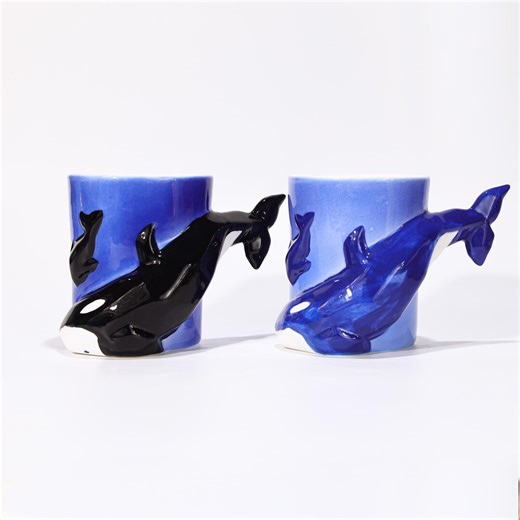 Ceramic Whale Mug 3D Animal Handle Coffee Cup Handmade Orca Blue Ocean Tea Mug Nautical Kitchen Decor Sea Life Gift for Diver Marine Lover - Etsy Canada