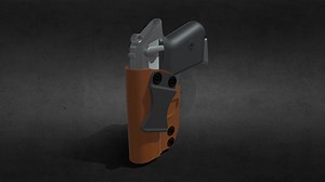 Walther PPK with holster - Buy Royalty Free 3D model by 3DDomino