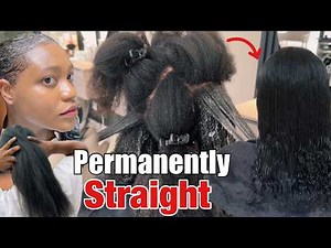 I PERMANENTLY straightened my natural hair with NANOPLASTY. 4c hair nanoplasty #nanoplastia