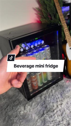 This is the cleanest room upgrade I’ve bought all year LED mini fridge glass door, aesthetic beverage cooler, dorm room essentials, skincare and drink fridge, compact bedroom fridge setup, energy efficient mini refrigerator #roomsetup #aesthetictech #tiktokshop