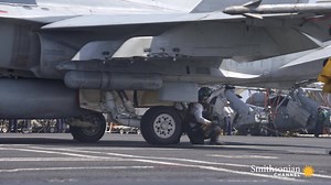 This sailor got sucked into a fighter jet engine--and lived to tell the tale. Get a firsthand glimpse at life on an active flight deck, where danger is a constant threat, tonight at 8 on Carriers at War: Ready to Launch. http://bit.ly/2OHAcHV | Smithsonian Channel