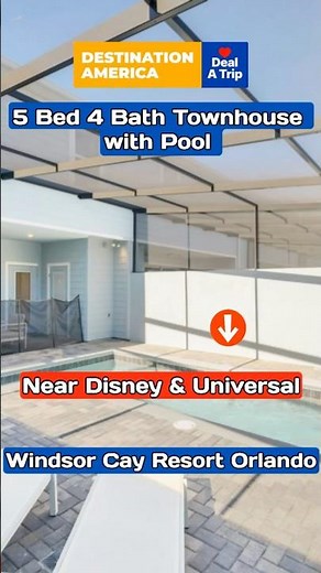 Windsor Cay Orlando Florida 5 Bed Vacation Rental Townhouse with Pool. Near Disney & Universal.