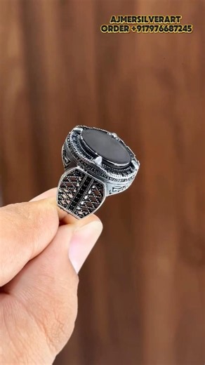Original black hakik stone turkish ring | Black stone men ring order +917976687245 #shorts #ring #fy