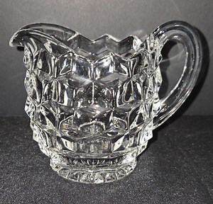 Vintage Jeannette Glass Windsor Diamond Clear Depression Glass Creamer Pitcher 1930s Excellent Condition Manganese Glow* - Etsy Australia