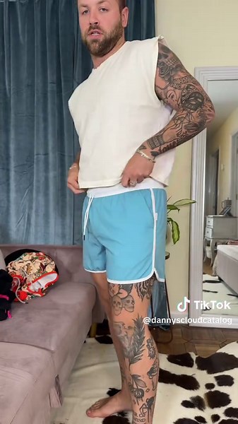 The roomiest short swim trunks fr #maamgic #mensswimwear #swimshorts