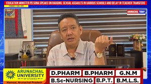 38K views · 410 reactions | Education Minister PD Sona Speaks on Ragging, Sexual Assaults In Various Schools & Delay In Teacher Transfers | Arunachal Today | Facebook
