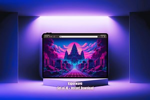 Vaporwave Desktop Wallpaper Pack – 10 Retro Backgrounds (digital Download) - Etsy Canada