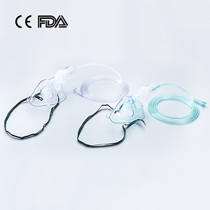 [Hot Item] Nebulizer Mask CE FDA Approved Medical Surgical Hospital Disposable PVC CPR Oxygen Nebulizer Mask Factory Green