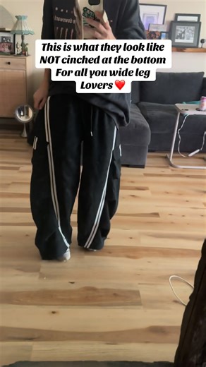 I tagged them on my Tik Tok page! Less than $40….I have grey, these black ones, and green is coming in soon! I am psycho about my dance pants and when I find something CAYOOOT for my frame but still an oversized feel, I gotta tell all my dance friends 🥹 Today is a Black Friday sale so I think they are $33?? For reference I’m 5’3 ish and got a medium! I really feel like the smalls would be just a tad too small for the way I like to wear my pants! Also the fabric BREATHES - that’s important! I’ll