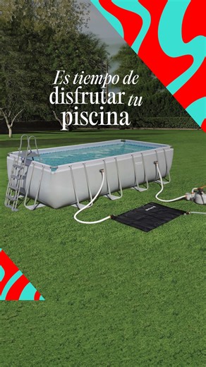 😌 ¡Es tiempo para disfrutar de tu piscina como más te gusta! 🌤️ Calienta el agua con el Calentador de Panel Solar y relájate al aire libre 🌞 #TiempoParaDescansar | Sodimac Homecenter