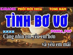 Karaoke Tình Bơ Vơ Tone Nam BOSSANOVA_POP | Karaoke Thanh Tòng | KARAOKE BOSSANOVA NAM