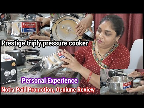 Prestige triply pressure cooker review, 3.5 litre with spillage control lid, triply pressure cooker