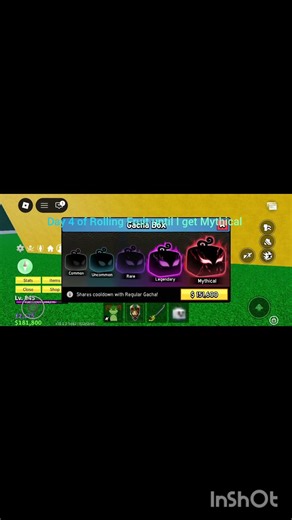 Day4 of Rolling Fruit until I get a Mythical| #roblox #bloxfruits #shorts