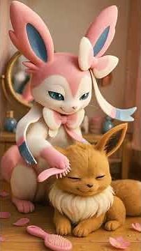 Baby Eevee with their Eeveelution✨#pokemon #pokemonshorts
