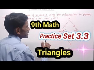 Class 9 Math Geometry Practice Set 3.3 | Triangles