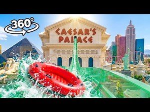 Water Slide POV Las Vegas Strip 360° Immersive VR Simulation
