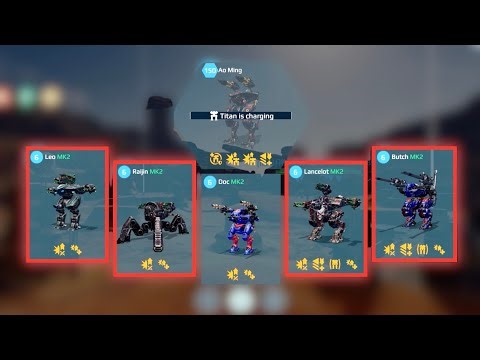 War Robots: Tier II Robots are Back | Raijin, Butch, Fury Leo & Ao Ming | WR Gameplay