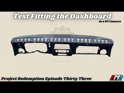 Test Fitting the new AMD Dashboard in a 1967 Chevy Camaro.