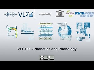 VLC109 - Phonetics and Phonology