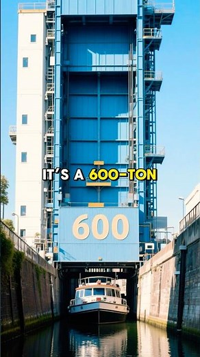 The 600-Ton Wheel That Lifts Ships! 🎡🚢 #engineering