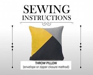 Patchwork Throw Pillow Pattern, DIY Envelope Pillow PDF Tutorial, Cushion Cover Sewing Instructions, Easy Beginner Sewer Pillowcase Project - Etsy