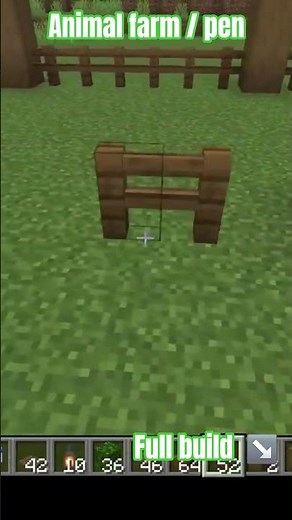 animal farm / pen Minecraft 1.21+ tutorial. easy and simple build #minecraft #minecraftbuilding