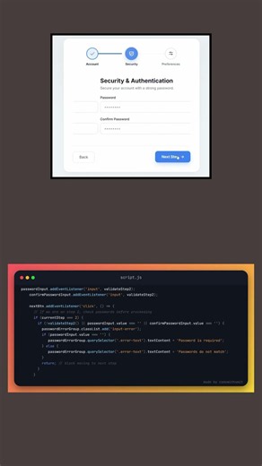 How to Make an Animated Multi-Step Form Wizard in JS 👀 ✨ 🚀