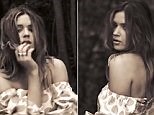 Elle Clancy models in promotional shoot set in the woods
