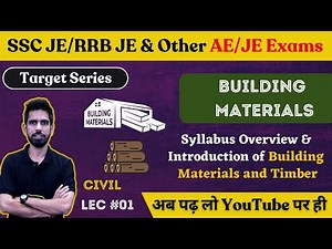 Syllabus & Intro - Building Materials | Timber | Civil Engineering | SSC JE 2023/RRB JE/DDA JE 2023