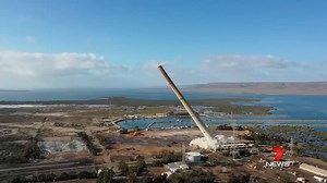 158K views · 274 reactions | The end of an era: A 200m high chimney stack has been demolished in spectacular fashion at the old Northern Power Station at Port Augusta. Report in 7 News at 4pm and 6pm. Watch on Channel 7 Adelaide or 7plus | www.7plus.com.au/news #PortAugusta #7News | 7NEWS Adelaide | Facebook