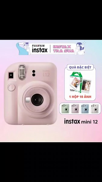 Instax Mini 12 - Máy ảnh lấy ngay Fujifilm Chính hãng BH 1 năm Tặng kèm 10 film Giá đã giảm xuống chỉ còn 2.090.000 - 2.450.000₫!#fyp #xuhuong