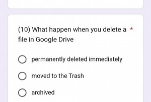 (10) What happen when you delete a * file in Google Driveperma... | Filo