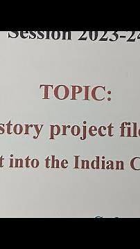History Project File | Class 12 | An Insight into the Indian Constitution