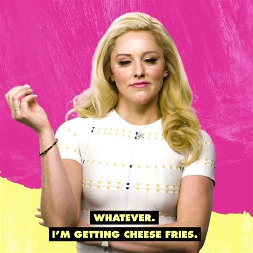 Whatever. I’m getting cheese fries. 🍟🧀 #reginageorge #meangirls #MeanGirlsBway #cheesefries