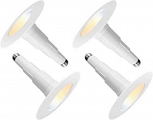 Soliseed 4 Inch LED Recessed Retrofit Lights,5CCT Selectable (2700K-5000K) Length Adjustable Downlight,6.5W=40W 500LM Dimmable Can Lights,Easy Install for Kitchen/Bathroom/Living Room,4 Pack