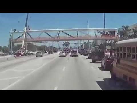 FIU Bridge Collapse Caught on Dash Cam