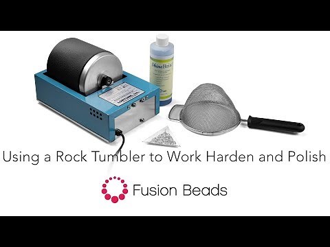 Learn how use a Rock Tumbler to Work Harden and Polish with Fusion Beads