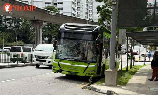 Motorcyclist, 54, taken to hospital after accident with SMRT bus in Bukit Panjang