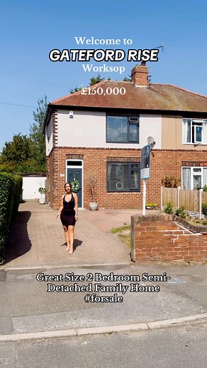 264K views · 679 reactions | JUST LISTED 朗 Calling all first time buyers, investors or anyone downsizing!  Great size 2 bedroom semi-detached family home with garage   Gateford Rise, Worksop  £150,000 ⭐️ 2 Double Bedrooms | Modern Kitchen Diner | Living Room | Spacious Garden | Summer House | Detached Garage ☎️ Interested? Get in touch today! 01909 492116  #housetour #propertytour #firsttimebuyer #houseforsale #worksop | Kendra Jacob - JBS Estates | Facebook