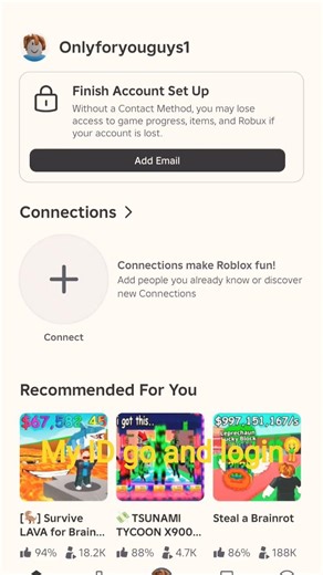 My ID go and login fast|