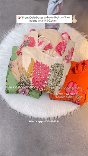 Kurapati Vijaya Durga Prathusha on Instagram: "“Step into elegance with our stunning mulmul cotton gown, featuring beautiful printed designs with intricate maggam work! 💃🏽 - *Soft & Comfortable:* Mulmul cotton fabric for all-day wear - *Elegant Design:* Printed with maggam work for a touch of sophistication - *Perfect Fit:* Available in M, L, XL, and XXL sizes - *Flared Perfection:* 3.2 Mtr flair for a dramatic effect *Get yours now!* Shop at :-www.kvsshopping.com or WhatsApp 630