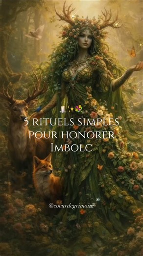 Cœur de Grimoire • Spiritualité & Magie du quotidien 📜🍂 on Instagram: "✨ Si tu sens l’appel de la lumière qui revient et que tu ressens un élan de renouveau, alors tu peux honorer Imbolc avec simplicité et conscience.🫶🏼 Voici 5 rituels doux et puissants que je t’invite à essayer : 🕯 1. Allumer une flamme pour le renouveau Allume une bougie blanche (verte ou rouge si tu en as) au lever du jour ou à la tombée de la nuit. Laisse-la brûler quelques instants en silence et murmure une intention s