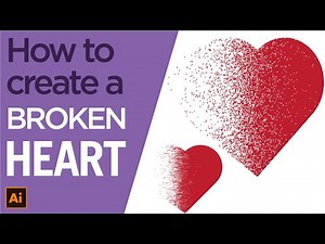 How to create an exploding heart, dispersion effect tutorial using Illustrator.