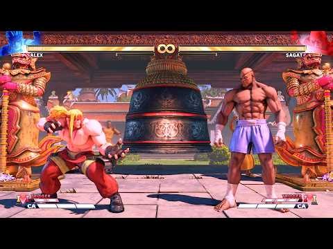 Alex vs Sagat (Hardest) - Street Fighter 5. | Epic Battle