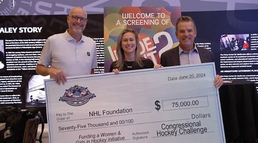 16K views · 77 reactions | “We’re going to try Riley’s moves on the ice!” – Team Long Island hockey player Team USA Olympic gold medalist Haley Skarupa, the NHL Foundation and PWHL hosted 100 girls and boys from five different hockey teams for an exclusive screening of Disney Pixar’s box office hit ‘Inside Out 2'. | NHL | Facebook