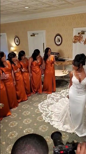 Orange Bridesmaids Dress | Bride Reveal | First Look | 2022 Sisi Nike